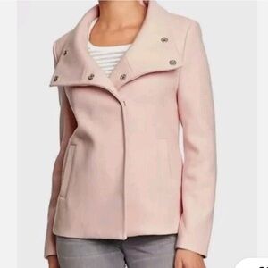 Old Navy Blush‎ Pink Wool Blend Funnel Neck Coat